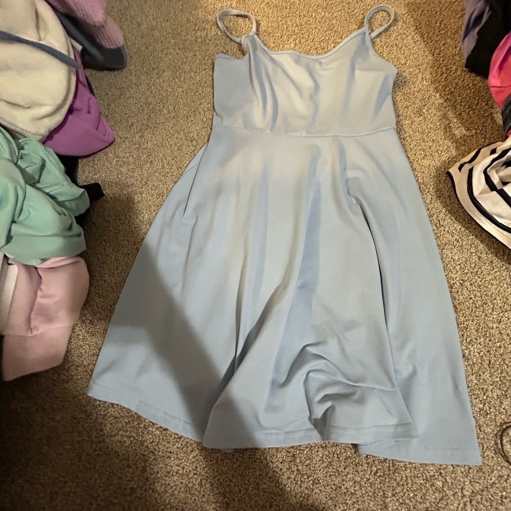 SHEIN Soft Blue Teen Dress